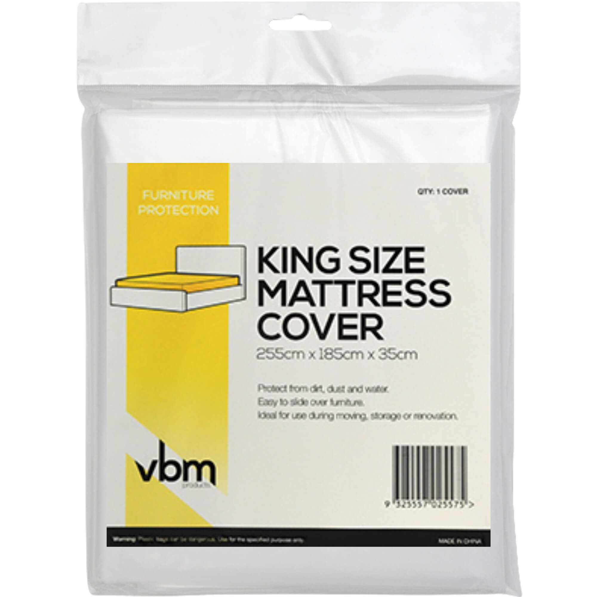 King - Mattress Moving Protector Cover CLEAR - StoreStuff Self Storage