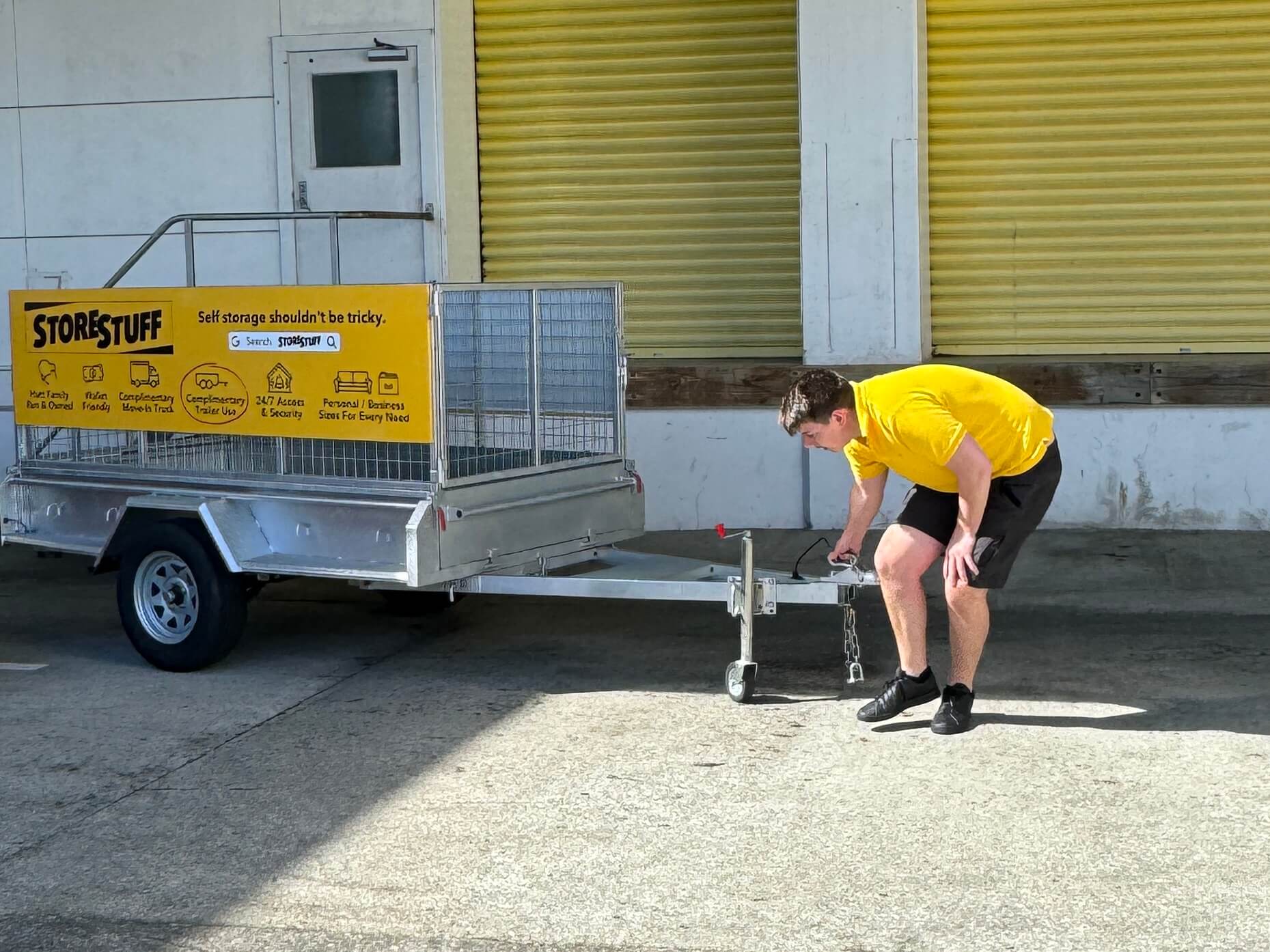 Friendly service team assisting with trailer hire in Lower Hutt, highlighting exceptional customer care.
