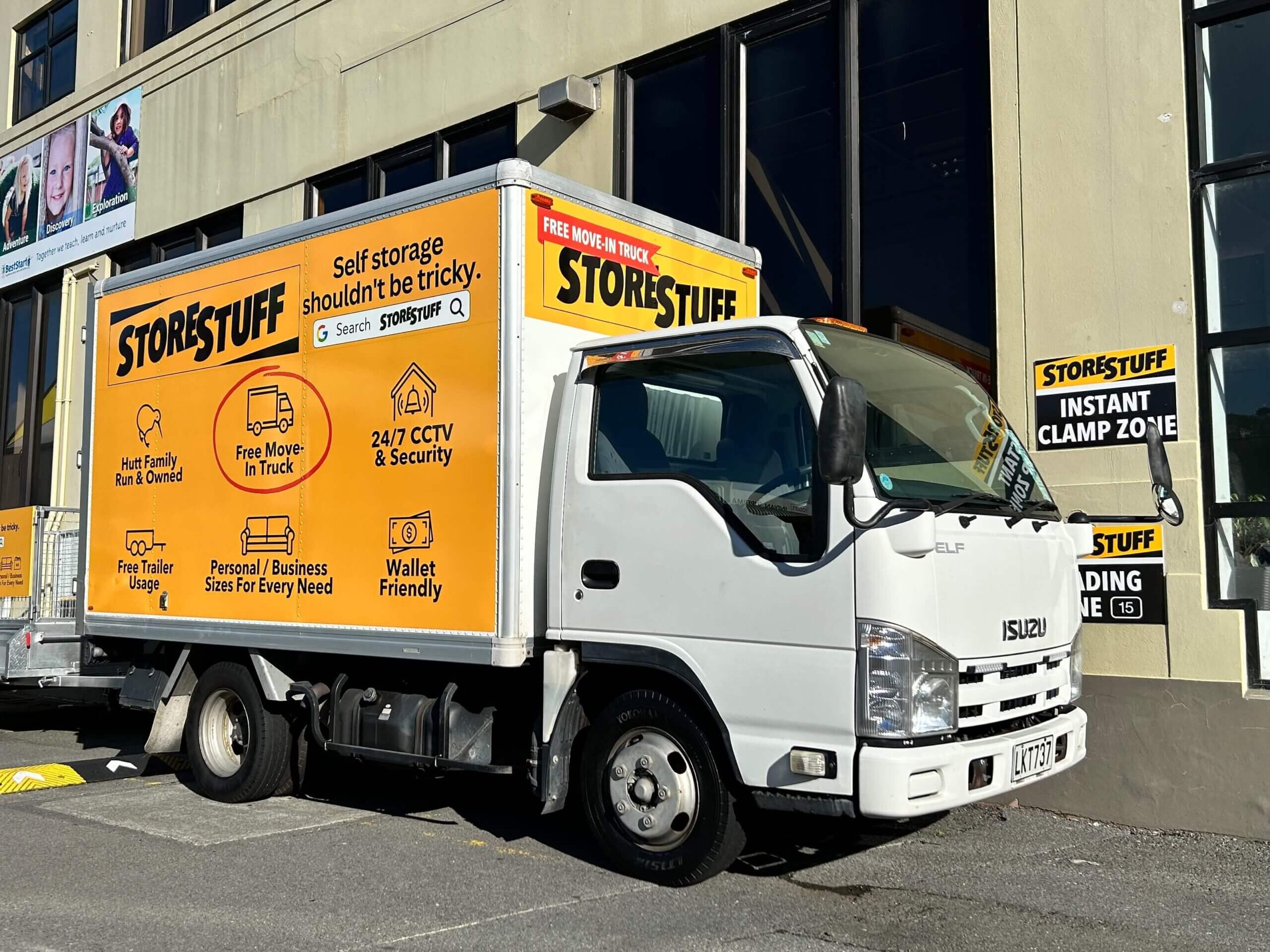 Dedicated truck hire for Wellington storage clients, showcasing the additional services provided for a seamless move.