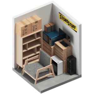 Overview diagram of a standard Wellington storage unit at StoreStuff, showing the versatile storage space for personal, business, or specialised needs.