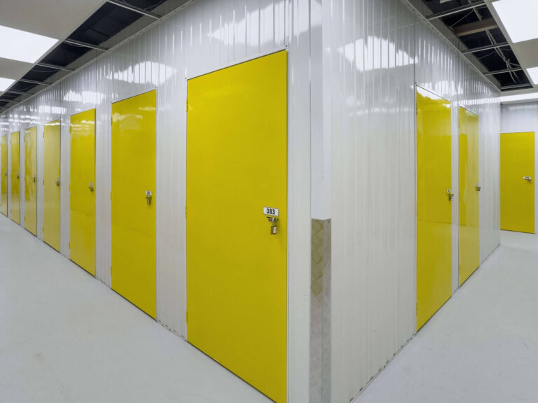 Interior of a self storage facility in Wellington, NZ